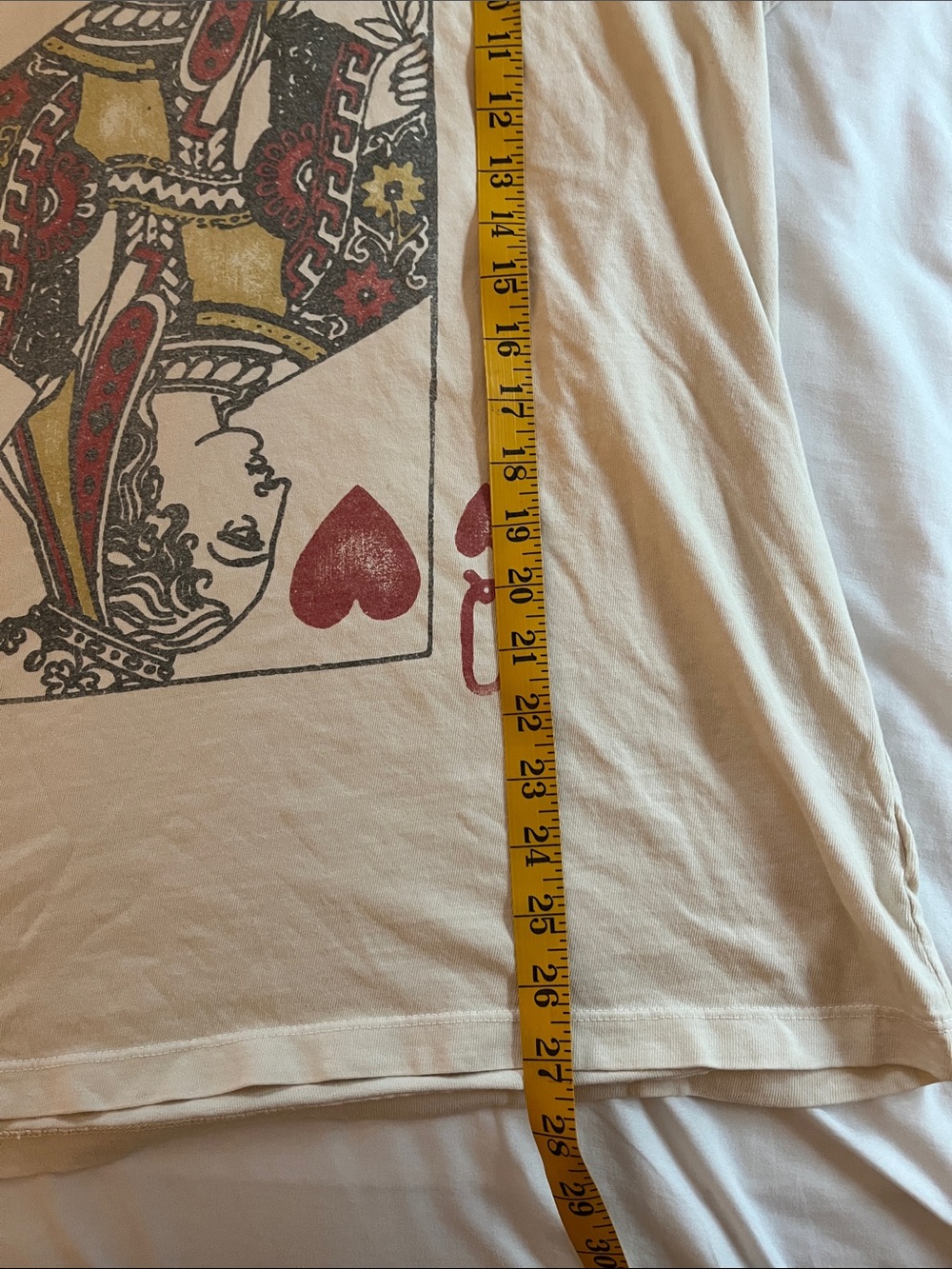 Daydreamer Free People Queen of Hearts long sleeve T-shirt cotton arm spellout L - Picture 13 of 14